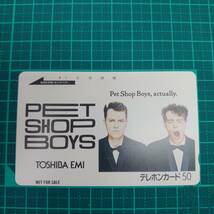 ＃3340C【未使用　テレカ　50度　NOT FOR SALE/非売品　PET SHOP BOYS　TOSHIBA EMI/東芝　美品　保管品】_画像1