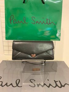 【高品質】PaulSmith ポールスミス　長財布 折り財布　小銭入れ　レザー　ロングウォレット　 BLK