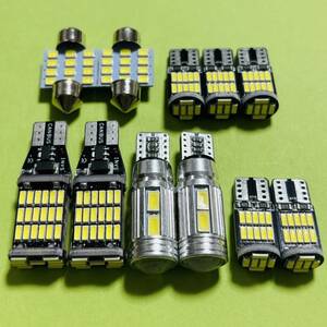 11個セット!タントカスタム L375S/L375/L385/L385S T10 LED 室内灯 バックランプ ナンバー灯 ルームランプ ダイハツ 車検対応