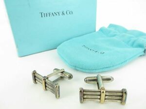 TIFFANY＆Co.　ティファニー　カフス　カフスボタン　シルバー925　K14　アクセサリー　お洒落な