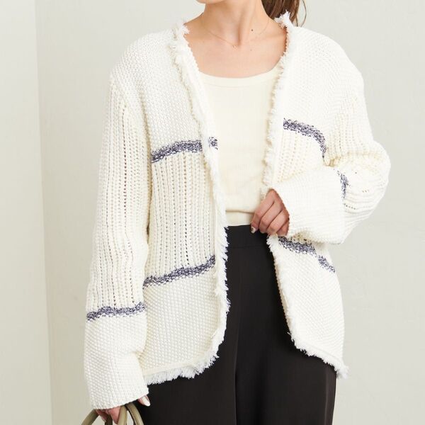 B.C STOCK Simplicite ハイツイスト コットンニットジャケット