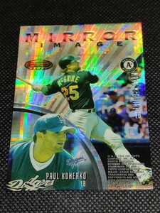 1997 TOPPS BOWMANS BEST MIRROR IMAGE ATOMIC MARK McGWIRE マーク・マグワイア RAFAEL PALMEIRO ラファエル・パルメイロ アトミック リフ