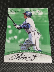 1997 DONRUSS SIGNATURE SERIES MILLENNIUM MARKS GREEN グリーン CHIPPER JONES チッパー・ジョーンズ