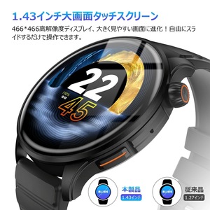 WAPIK スマートウォッチ S7 ブラック　2−1