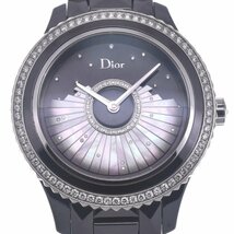 △ クリスチャンディオール Christian Dior CD124BE0C001 ユイット マザー オブ パール セラミック ダイヤ レディース 美品 G#125508_画像1