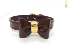  Louis * Vuitton LOUIS VUITTON* bracele bangle ribbon motif veruni red 