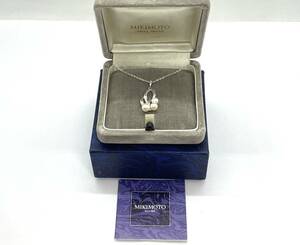 【美品】MIKIMOTO ミキモト 3連 パール ネックレス SILVER シルバー ネックレス 約6mm珠 3.8g 真珠