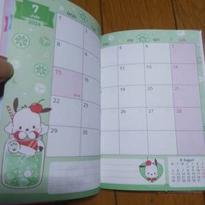 2024年 サンリオキャラクターズ キティ ポム ポチャ シナモロール クロミ キキララ カレンダー スケジュール帳 手帳 10月始まり A6サイズの画像7