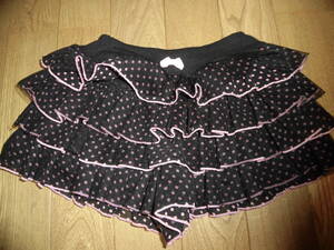 90! Mezzo Piano! dot pattern step frill short pants *