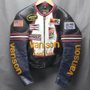 【衣類】VANSON（バンソン）　ONE STAR ワンスター ライダースジャケット レザー サイズ36　中古品