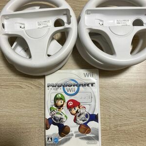 Nintendo ニンテンドー Wii ソフト マリオカート ハンドル4個付き