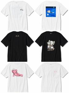 KAWS アートブック発売記念 UNIQLO コラボ UT(WHITE×2,BLACK×1) 3枚セット ユニクロ カウズ Tシャツ 白×2 黒×1 Lサイズ 新品・タグ付き