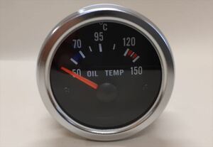  oil temp gauge / oil temperature gauge ( chrome rim / black panel )IG90TOTC-12V 52Φ