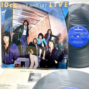 【極美品 ２枚組】10cc Live and Let イン・コンサート ライブ / 10 cc 【LP アナログ レコード】I'm Not in Love etc ソフトロック