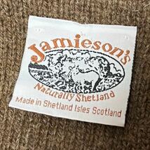 【美品】スコットランド製 JAMIESONS｜ジャミーソンズ　高級 ニット ベスト ウール 前開き 胡桃ボタン_画像3