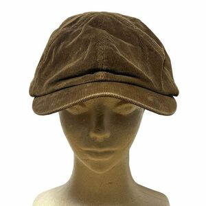 【送料無料】ラコステ ハンチング帽子 57.5 茶色 コーディロイ生地 日本製 中央帽子