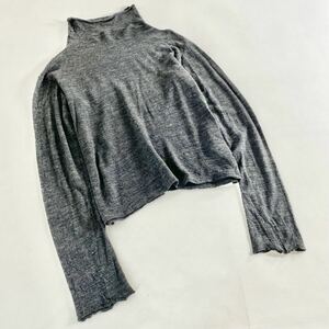 ○ 29L10 Y's ワイズ タートルネックニット 2 グレー ウール ニット セーター 秋冬 トップス Yohji Yamamoto ヨウジヤマモト レディース