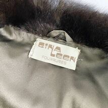 ○ 3L25《本毛皮》ミンクファー ミンクコート 毛皮コート M相当 ダークブラウン MINK FUR レディース リアルファーコート_画像6