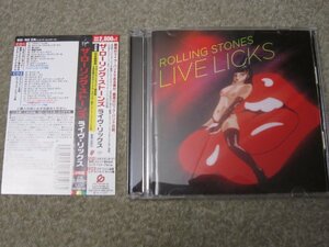 CD7305-ローリング・ストーンズ　LIVE LICKS　２枚組　ステッカー付き