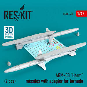 ◆◇RESKIT【RS48-0400】1/48 AGM-88 “HARM” 対レーダーミサイル/トーネード用ランチャー付き(2個入り)◇◆