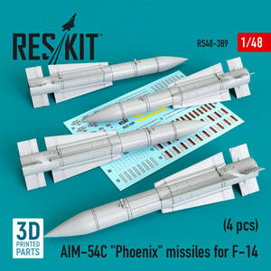 ◆◇RESKIT【RS48-0389】1/48 AIM-54C フェニックスミサイル F-14用(4個入り)◇◆