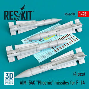 ◆◇RESKIT【RS48-0389】1/48 AIM-54C フェニックスミサイル F-14用(4個入り)◇◆　