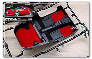 ◆◇ZoomOn Model【ZC009】1/24 車内カーペットセット/日産フェアレディ370Z-レッド ◇◆