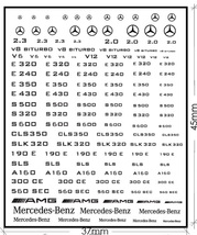 ◆◇ZoomOn Model【ZD027】1/24＆1/43 ベンツ ロゴ メタルステッカー◇◆_画像1