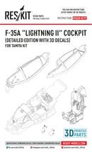 ◆◇RESKIT【RSU48-0219】1/48 F-35A コックピット(後期)/3D内装デカール付き(タミヤ用)◇◆_画像4