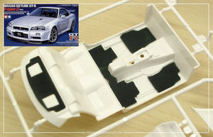 ◆◇ZoomOn Model【ZC007】1/24 車内カーペットセット/スカイラインGT-R(R34)-グレイ ◇◆