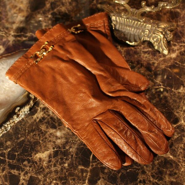 Salvatore Ferragamo GANCHINI LOGO DESIGN LEATHER GLOVE/サルヴァトーレフェラガモガンチーニロゴデザインレザーグローブ(手袋)