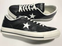 美品!! コンバース 日本製 ONE STAR J BLACK ワンスター 黒 x 白 us 9.5 / 28cm MADE IN JAPAN ニッポン メイド_画像5