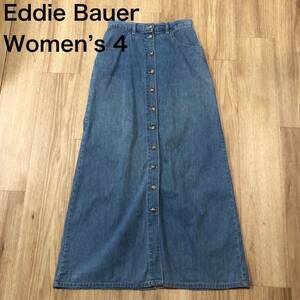【送料無料】Eddie Bauer デニムロングスカート　レディース4サイズ　エディーバウアーアウトドア