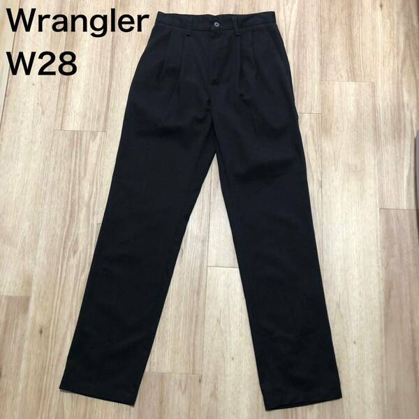 【送料無料】Wrangler 95WB チノスラックス 黒　メンズW28 ラングラーパンツボトムス