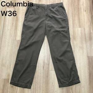 【送料無料】Columbiaカーゴパンツ　オリーブ　W36 コロンビアアウトドアメンズ登山ボトムス