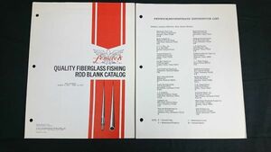 【昭和レトロ 洋書『fenwick(フェンウィック) QUALITY FIBERGLASS FISHING RED BLANK(ロッド) カタログ+卸売業者表 1972年』