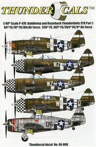 1/48 サンダーカル・デカール　欧州戦線の P-47D (1)