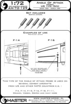 1/72 マスター　アメリカ軍タイプ AOA(迎え角)プローブ 5本セット_画像3