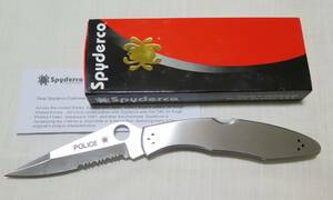 SPYDERCO POLICE MODEL スパイダルコ　ポリスモデル　半波刃折りたたみナイフ