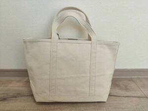 size M 新品 訳有 LL BEAN オープントップ トートバッグ TOTE BAG 白 生成り 無地 BOTE & TOTE トート ナチュラル NATURAL 