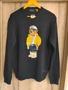 M 新品 ラルフローレン ポロベアー ポロベア RL-93 コットンニット セーター ニット 紺 ネイビー NAVY POLO BEAR 1993 1992 92