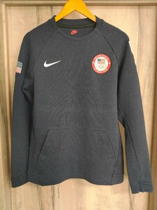 M ナイキ テックフリース スウェットシャツ NIKE TECH FLEECE スウェット トレーナー ソチ オリンピック 五輪 アメリカ USA 代表 紺 NAVY