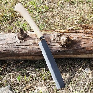  small of the back hatchet one-side blade blue paper blade length 24cm branch strike ... firewood tenth camp outdoor disaster prevention case attaching made in Japan earth . strike cutlery 