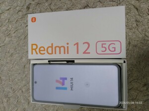 Xiaomi Redmi12 5G XIG03本体 新品同様　SIMフリー　ポーラシルバー