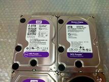 ★HDD4台セット　2.0TB　1.0TB　WD20PURX WD20PURZ WesternDigital WD SATA 3.5インチハードディスク 1TB 2TB PC デスクトップパソコン 963_画像2