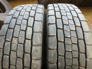 C204 バリ溝 2023年製 送料無料【275/80R22.5 151/148】ダンロップ SP680 ミックスタイヤ 2本 約8.5分山