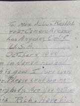 1944年 大阪俘虜収容所 収容者レター 大阪収容所製便箋使用 米軍捕虜手紙文_画像2