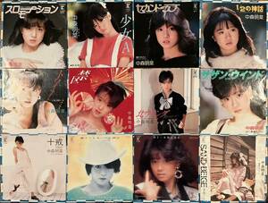 中森明菜 中古 EP レコード 12枚 スローモーション 〜 SAND BEIGE 歌妓 写真 少女A セカンドラブ 1/2 禁区 北ウイング 十戒 ミアモーレ