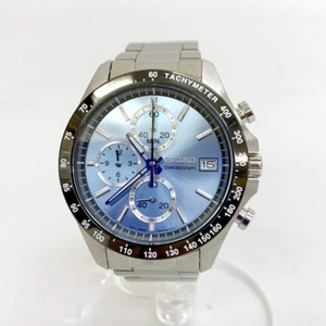 SEIKO 腕時計 Spirit クロノグラフ 8T67-00C0 KSN8T6C クォーツ アナログ表示 通勤 ビジネス シルバー ブルー セイコー 服飾 DF5323■