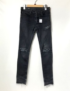 MINEDENIM S.Slim STR スタッズ スリム スキニー デニムパンツ ジーンズ ストレッチ メンズ 6 ブラック系 マインデニム ボトムス A3328◆